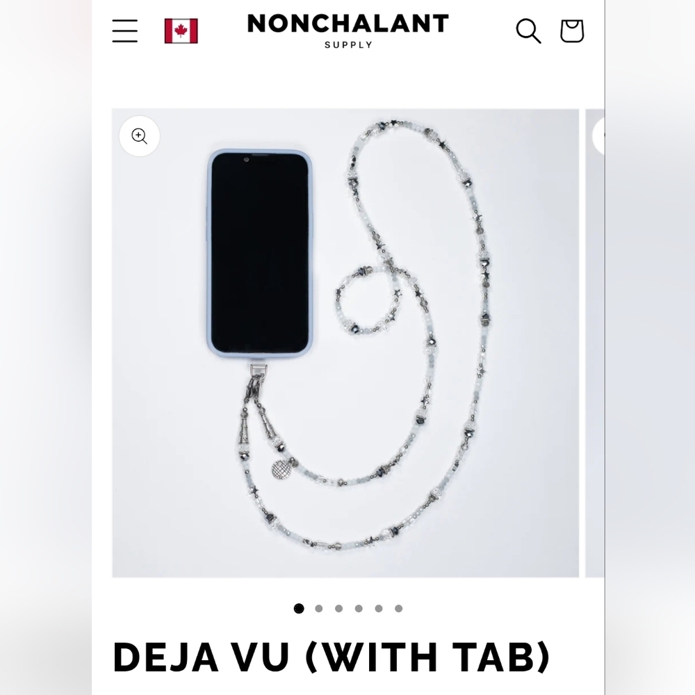 NONCHALANT deja Vu phone Strap with Tab